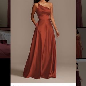 NWOT Rust or cinnamon color bridesmaid dress with pockets